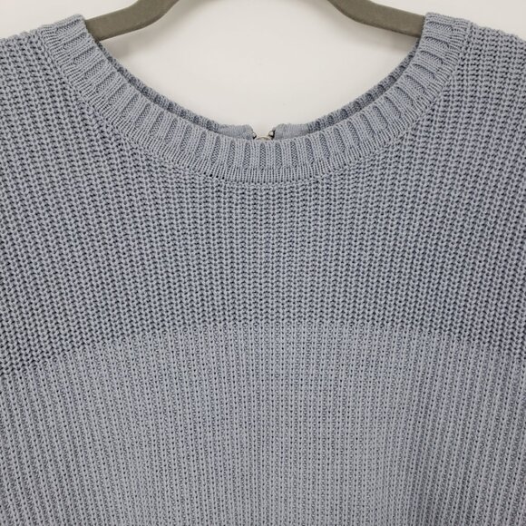 Cabi Fair Play Reversible Cardigan Sweater XS Zip Up Cotton Relaxed 3522 Blue - Picture 6 of 8